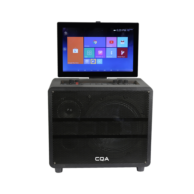 CQA 8inch Portable YouTube Android System Karaoke Machine with Screen Blue Tooth Portable Singing PA Speaker System with WiFi