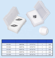 Boîte à outils transparente à couvercle articulé avec insert en mousse antichoc pour fraises à carbure CNC, organisateur de matériel industriel