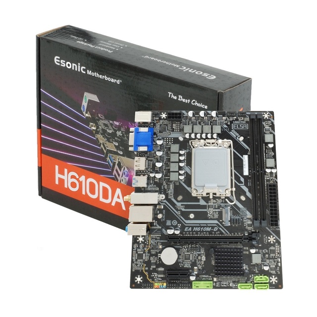 Esonic H610 Motherboard M.2 NVME DDR4 H610 Chipset LGA1700 Desktop PC Mainboard Computer MATX Board to Intel Core 12th 13th Gen