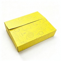 Caja de correo corrugada amarilla de alta gama, ecológica, reutilizable, con logotipo personalizado y asa de cinta.
