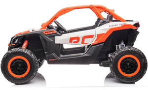 รถของเล่น Can-Am Giant UTV แบบขับเคลื่อนด้วยแบตเตอรี่ 24 โวลต์ 2 ก้อน พร้อมจอสัมผัส ล้อแบบยาง 4x4 เบาะหนัง รีโมทควบคุมสำหรับผู้ปกครอง รถ EVA ได้รับอนุญาตจาก Can-Am - Product Image 2