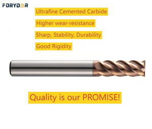 Siêu mịn bê tông Carbide Công cụ Cắt hrc68 4Flutes vuông End Mills CNC Công cụ Cắt gia công End Mill với giá thấp - Product Image 6