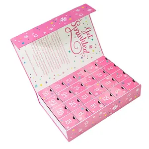 Custom Cardboard Advent Calendar Box Gem Gift Boxes Pebble Advent Calendar Box