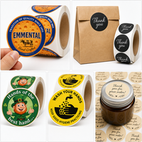 Étiquettes adhésives personnalisées pour emballages alimentaires, sacs, bouteilles, bocaux, logo de produit imprimé, fournisseur de rouleaux