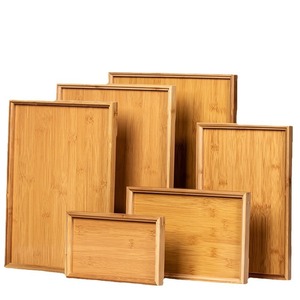 Bandeja de servir de bambú, bandeja rectangular de madera para té y bebidas, estilo japonés, uso doméstico y hotelero, diseño simple, color sólido - Product Image 5