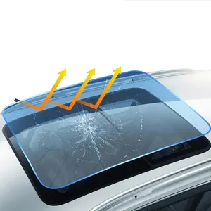 Custom 7.5Mil 99% Heat Rejection UV Blocking Light Blue/Blcak Car Sunroof Window Film TPU Panoramic Skylight Protection Film