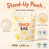 Sachets Doypack personnalisés anti-humidité avec impression en héliogravure, fabriqués en matériaux écologiques de qualité alimentaire, refermables avec fermeture éclair