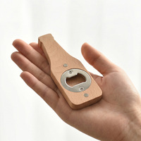 Ouvre-bouteille en bois de hêtre avec logo personnalisé, aimant pour réfrigérateur, ouvre-bouteille pour bière et vin, pour pub, hôtel, restaurant