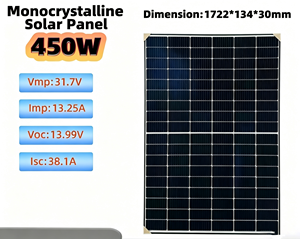 แผงโซลาร์เซลล์แบบโมโนคริสตัลไลน์ประสิทธิภาพสูง 450W ทนทานต่อสภาพอากาศ ใช้สำหรับการตรวจสอบ ระบบพลังงานสำรองสำหรับการตั้งแคมป์ และการเก็บพลังงาน - Product Image 4