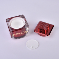 Flacon de lotion vide avec pompe, pots cosmétiques en acrylique, conteneur de crème de beauté, emballage imprimé en sérigraphie or et rouge