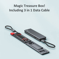 Câble de données USB en nylon haute vitesse TKT 2026, portable et neuf pour iPhone, Android, ordinateur portable avec capacités de charge, boîte de rangement
