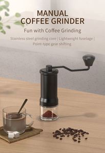 Molinillo de Café Manual Negro con Muela Cónica de Acero Inoxidable - Ajuste Interno Numérico - Product Image 3