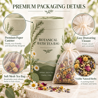 Sachets de bain botaniques en gros à la rose, lavande et camomille – Bain de fleurs aux herbes – Formule et emballage personnalisés OEM/ODM
