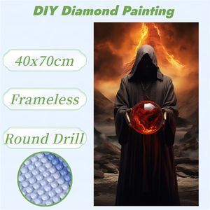 Pintura de Diamantes Acrílica Redonda Personalizada de 40*70cm, Pintura de Diamantes Creativa para Decoración del Hogar - Product Image 1