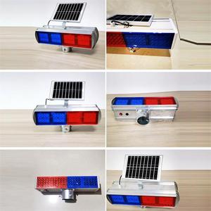 Feu de signalisation solaire clignotant intelligent, panneau solaire monocristallin IP54, batterie au lithium, 20 LED, autonomie de 12h - Product Image 4