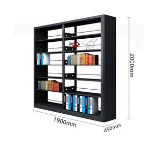 Горячая распродажа, библиотечная мебель, 6-уровневая двухсторонняя библиотека, металлическая книжная полка - Product Image 4