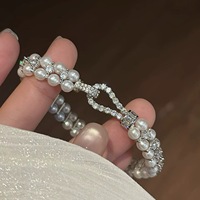 Fermoirs de bracelet en argent sterling 925 avec perles, fermoirs de sécurité de luxe pour la fabrication de bijoux, accessoire en zircon - Vente chaude