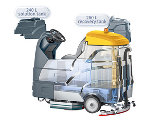 Machine de nettoyage de routes industrielle K90, 7800m²/h, double brosse, pour le nettoyage des sols de centres logistiques - Product Image 2