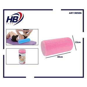 Bâtons de massage et rouleaux de yoga en EVA rose uni 30x15cm - Product Image 3