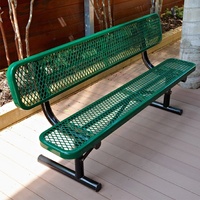 Bancs de parc commerciaux extérieurs personnalisés en usine, tables de pique-nique, mobilier d'extérieur, banc extérieur robuste avec revêtement thermoplastique
