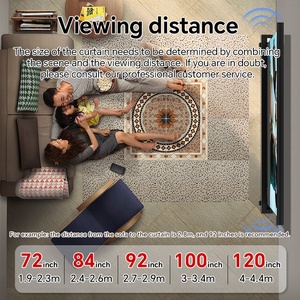 Jjzer điện sàn tăng lưới đen màn hình chiếu điều khiển âm thanh máy chiếu 4K độ phân giải siêu cao 72 - 150 inch - Product Image 6