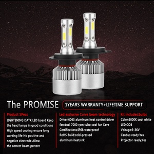 Hot quality light Auxbeam LED H4 H7 H11 H8 HB4 H1 H3 HB3 Auto S2 Headlight Bulbs 72W 8000LM 6500K cob led headlamp - Product Image 2
