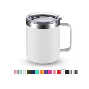 Toptan 12oz 14oz çift duvar yeniden kullanılabilir paslanmaz çelik kahve kupalar bardak özel baskı - Product Image 4