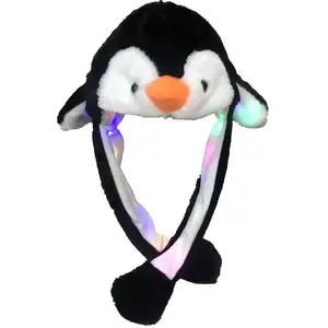 Vrouwen Schattige Dieren Pluche Oorklep Hoed Feest Verkleedkleding Winter Hoeden Airbag Bewegende Oren Led Up Opgezette Cosplay Meisjes Unisex