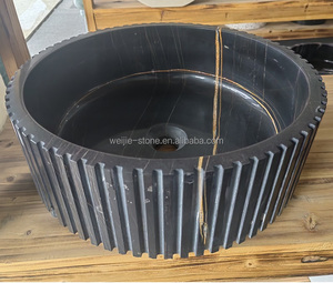 <span class=keywords><strong>Nero</strong></span> e oro in marmo lavabo in pietra naturale lavabo in marmo lavabo in marmo - Product Image 1