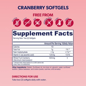 Extractos de Arándano Rojo en Cápsulas Blandas (100 Unidades), Favorece la Salud del Tracto Urinario, Cápsulas Blandas de Arándano Rojo - Product Image 3