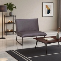 Fauteuil d'appoint contemporain en cuir pour salon, fauteuil TV, fauteuil de chambre, extérieur, bureau