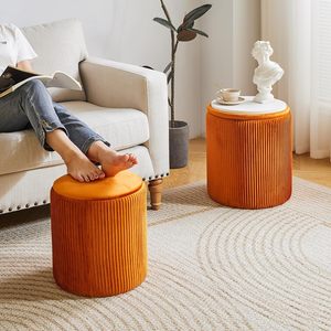 IBUYKE Ottoman de rangement en velours, tabouret de coiffeuse rembourré, design moderne, repose-pieds pour <span class=keywords><strong>table</strong></span> basse, aucun assemblage requis, salon - Product Image 5