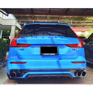 ชุดแต่ง S60 V60 สปอยเลอร์กันชนหลัง V60 ดิฟฟิวเซอร์หลัง ปลายท่อไอเสียแบบสี่ - Product Image 5