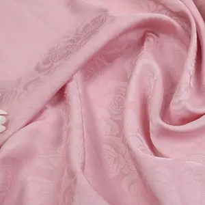 New Design Rose Imitation Satin Jacquard Fabric 3d Flower Brocade Fabric For Shirt And Clothing