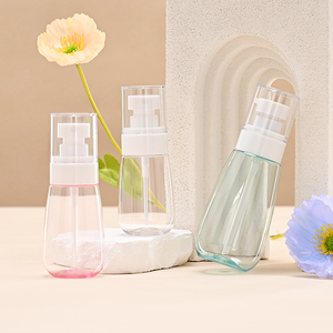 Nhỏ rỗng chai lotion với bơm cho du lịch 50 60 100 ml Pet hồng Mỹ phẩm bao bì container - Product Image 2