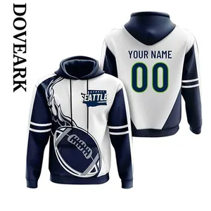 DOVEARK OEM/ODM personalizza USA taglia Nfl squadre di calcio Seattle City Color Sport Wear Top abbigliamento felpa con cappuccio