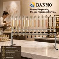 BANMO Distributeur manuel de parfum de luxe, présentoir multi-têtes en verre pour échantillons de parfum, support de présentation de liquides, prix d'usine en gros