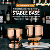 Seau à glace en acier inoxydable de qualité supérieure, épaissi, pour champagne, bière, vodka, idéal pour les bars, restaurants et tables de dîner occidentales
