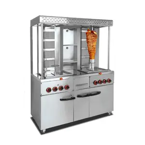 Otomatik kebap şiş ve ızgara makinesi paslanmaz çelik tavuk kebap makinesi satılık