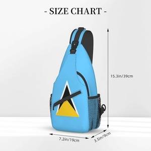 Bolso cruzado con bandera de Santa Lucía, mochila de gran capacidad, mochila de viaje para senderismo, bolso bandolera para hombres y mujeres, regalo personalizado - Product Image 2