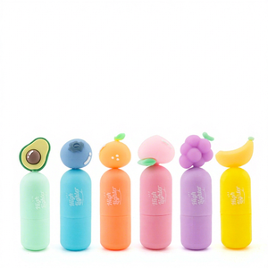 Marcadores de Punta Redonda con Forma de Fruta, 6 Colores, Bonitos y Mini, de PVC y PP, No Borrables, para Niños, Oficina y Escuela - Product Image 1