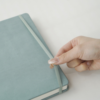Agenda personnalisé avec impression de logo Agenda personnalisé Journal avec couronne Cahier A5 couverture en cuir PU bleu Agenda quotidien