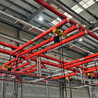 Pont roulant monorail flexible combiné pour ligne de production, capacités 0,5T, 1T, 2T