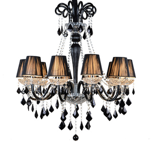 Modern European Crystal Chandelier K9 Glass Prisms E12 Remote Control Adjustable Height for Luxury Living/<strong>Dining</strong> Room <strong>Lighting</strong> - Product Image 3