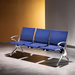Sillas de espera Jianyi de 3 plazas de aleación de aluminio con pasamanos para hospitales, parques y escuelas al aire libre - Product Image 1