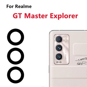 Pour Realme GT Neo 3 Neo2 GT2 Pro GT <span class=keywords><strong>Neo2T</strong></span> Master Explorer Flash couvercle d'objectif en verre de caméra arrière avec autocollant adhésif - Product Image 1
