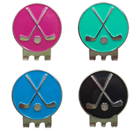 Clip de chapeau de golf de couleur assortie prêt à être expédié avec marqueur de balle pour cadeau de golf