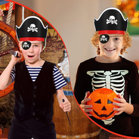 Prix usine nouveauté vente chaude livraison rapide Halloween chapeau de Pirate fait main pour enfants bandeau décorations Portable