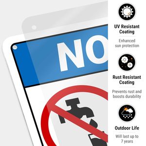 Letrero de descarga de agua de lluvia personalizado-<span class=keywords><strong>Aviso</strong></span> ANSI de 10x7 pulgadas-Letrero de construcción de conservación de agua - Product Image 6