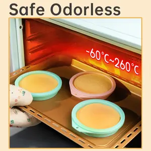 Molde para Pastel de Silicona de 4/6/8 Pulgadas, Molde para Hornear para Repostería, Molde para Bizcocho en Capas de Arcoíris sin Cortes, para el Hogar y la Cocina - Product Image 5